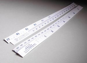Dukal Paper Tape Measure, 36", Heavyweight Disposable, Blue Markings, 1000/bx 
