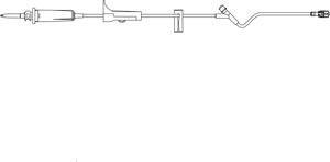 Braun Admin Set, Universal Spike, Roller Clamp, Slide Clamp, Injection Site 6" Above Distal End, SPIN-LOCK Connector, 16mL Priming Volume, 73"L, 15 Drops/mL, Latex Free (LF), 50/cs 