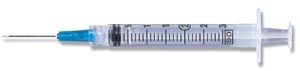 BD Syringe/ Needle Combination, 3mL, Luer-Lok™ Tip 