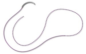 5/0 Nylon Suture, Black Mono, 10"/25cm, C17, 12mm 3/8 Circle, 12/bx 