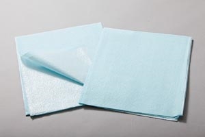 TIDI Equipment Drape Sheets Tissue/ Poly, 30" x 48", Blue, 100/cs 