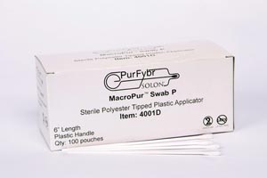 AMD Medicom Solon Polyester-Tipped Plastic Shaft Collection Swab, 6"L, Sterile, 100 pch/bx, 10 bx/cs 