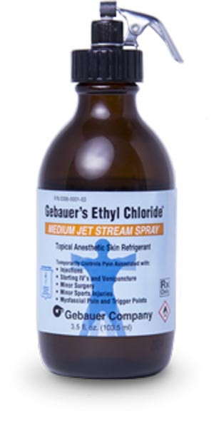 Gebauer's Ethyl Chloride Topical Anesthetic Skin Refrigerant Medium Stream, 3.5oz 