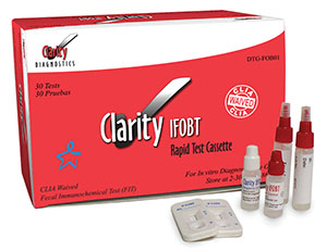 Clarity Fecal Occult Blood Test Kit, CLIA Waived 