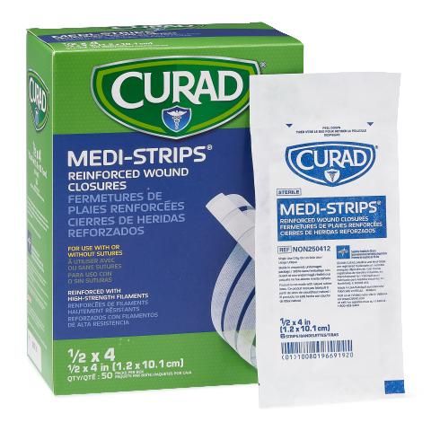 CURAD Medi-Strip Wound Closure, 1/2" x 4", 30/bx 