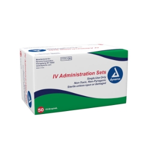 Dynarex IV Administration Sets, 15 Drop/mL, 50/bx 