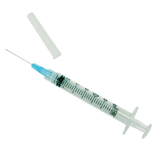 BD Syringe/Needle Combination, 3mL, Luer-Lok Tip, 23G x 1", 100/bx, #309571 